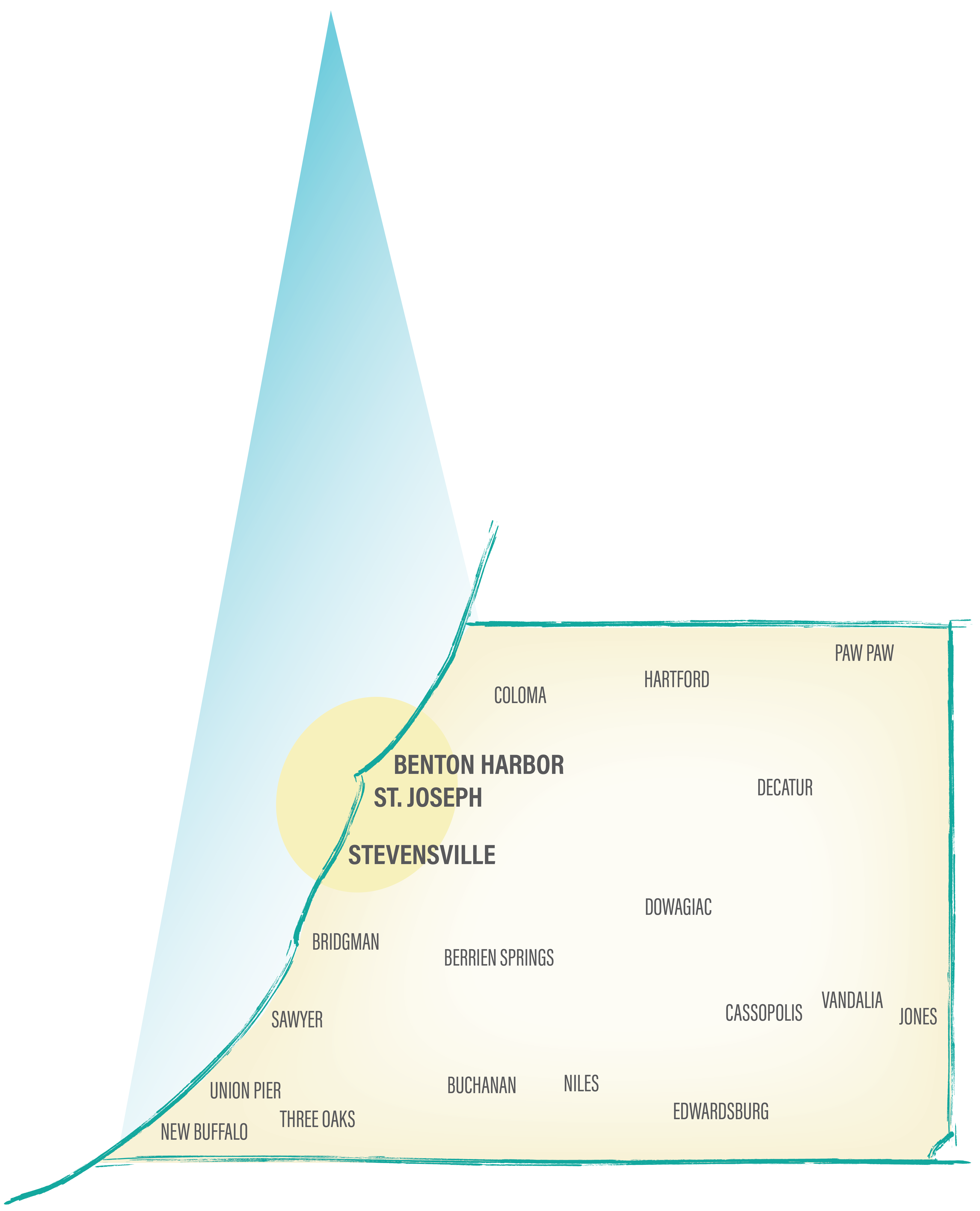 Counties map for mobile